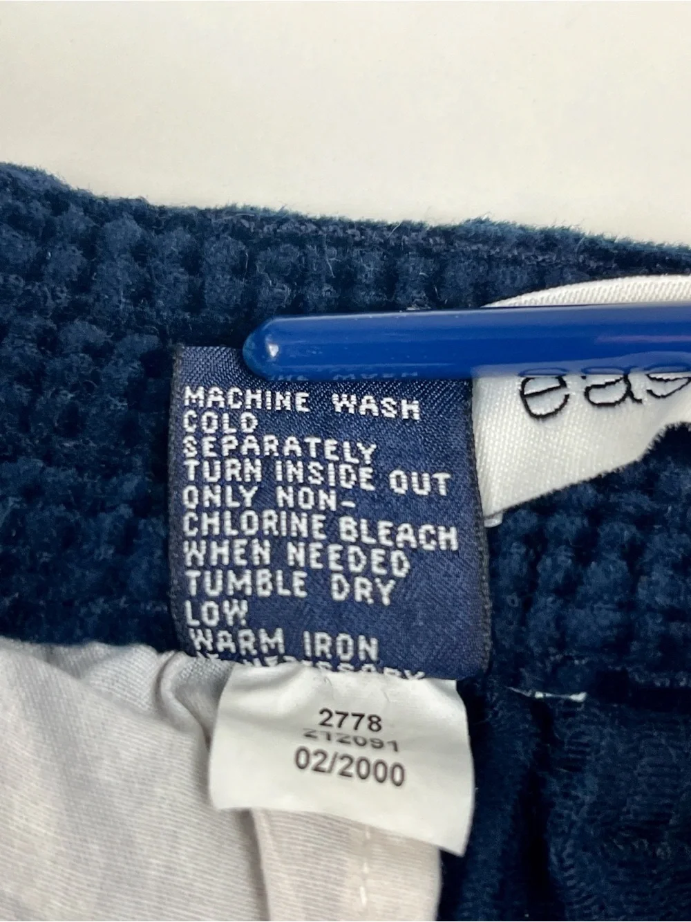 Gap 2000 Kids Navy Blue Corduroy Pants Easy Fit Size 4